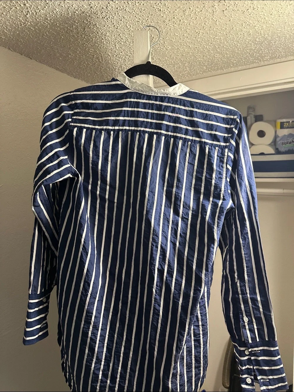 J. Crew Blue and Stripe Shirt